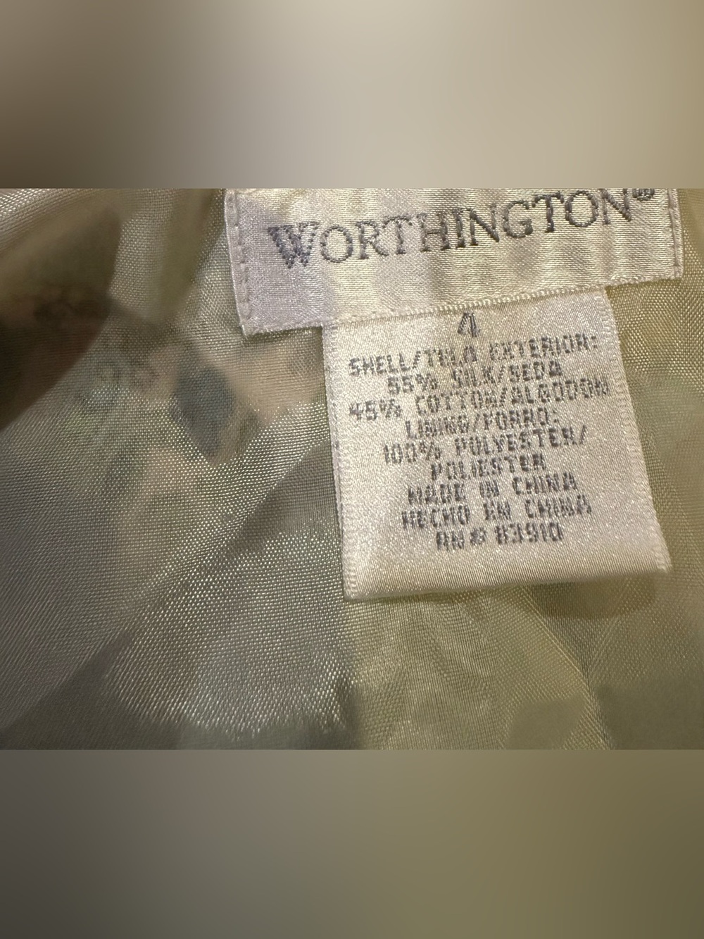 Vintage Y2K Worthington Silk Cotton Blue Green Paisley A Line Skirt Sz 4 Boho - Picture 4 of 4